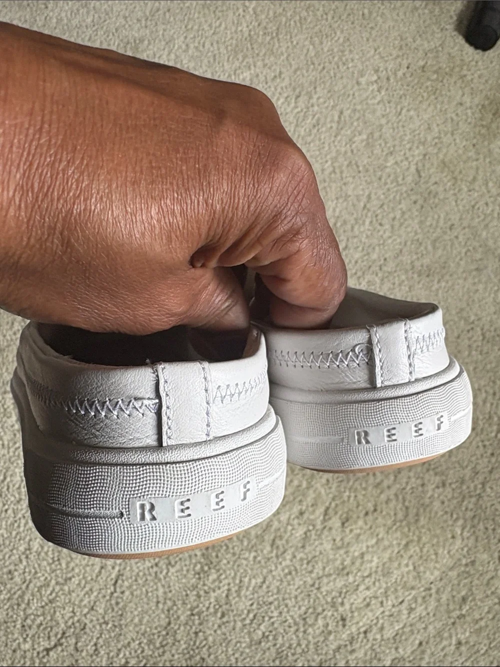 Reef White Slip-On Sneakers